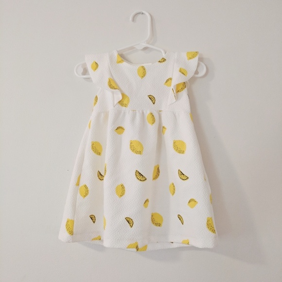 Zara Other - Zara • Lemon Print Ruffle Dress